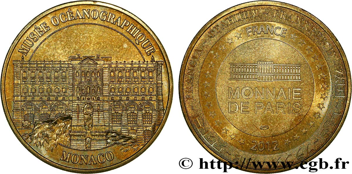TOURISTIC MEDALS Médaille touristique, Musée Océanographique de Monaco MBC+
