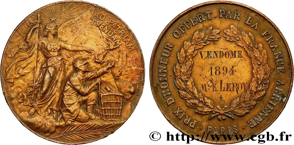 III REPUBLIC Médaille, Prix d’honneur XF