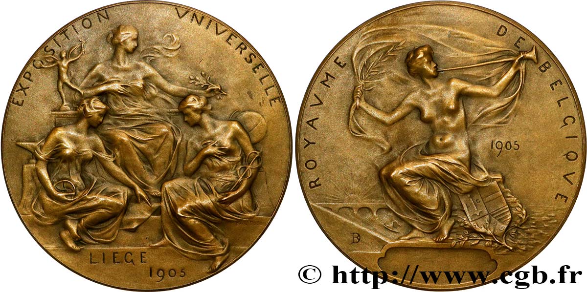 BELGIQUE - ROYAUME DE BELGIQUE - LÉOPOLD II Médaille, Exposition Universelle SUP