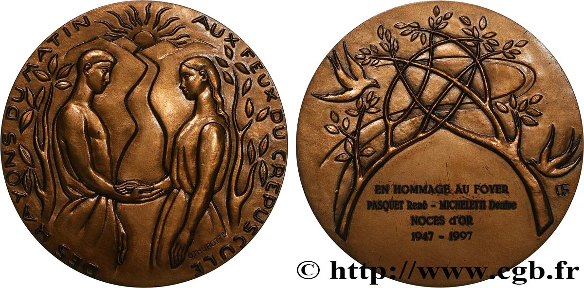 LOVE AND MARRIAGE Médaille, Hommage au foyer, Noces d’or AU