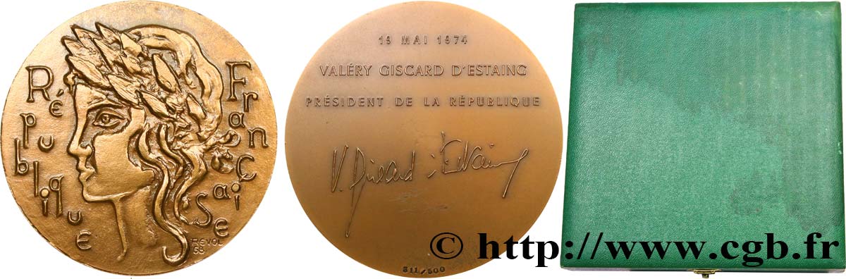 CINQUIÈME RÉPUBLIQUE Médaille, Valéry Giscard d’Estaing SUP