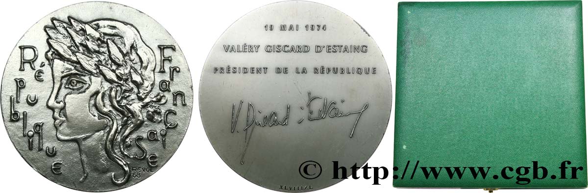 V REPUBLIC Médaille, Valéry Giscard d’Estaing AU