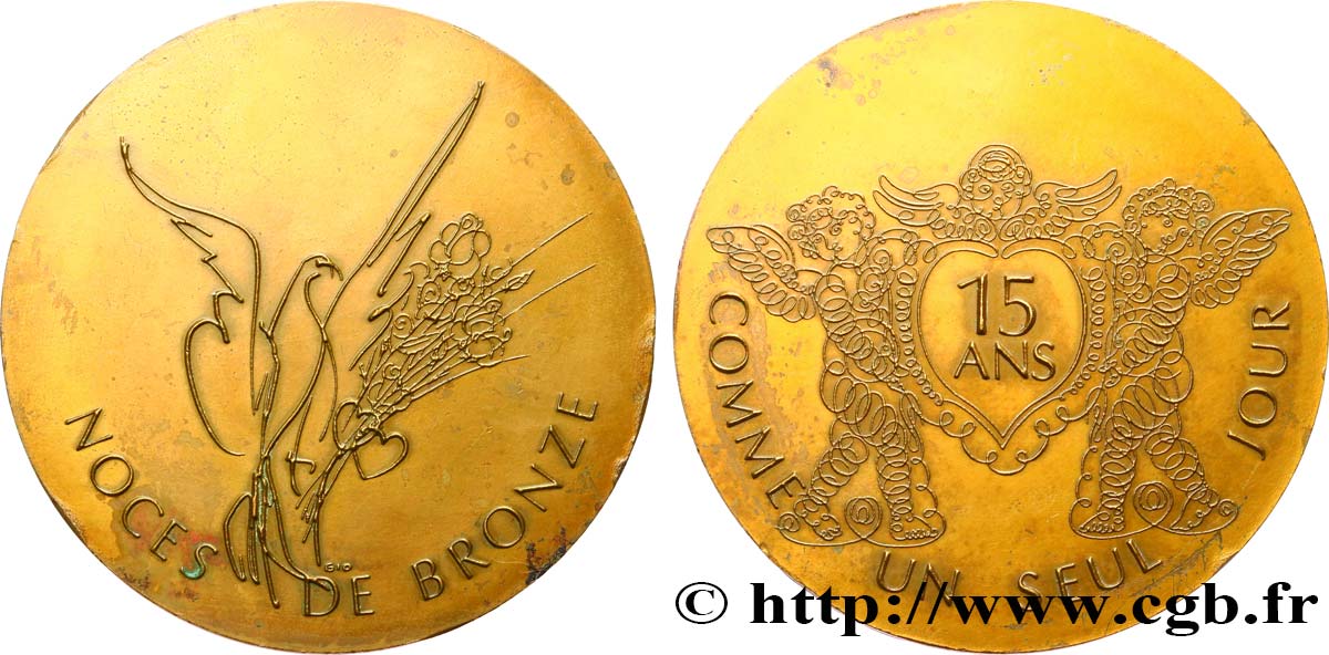 LOVE AND MARRIAGE Médaille, Noces de bronze XF