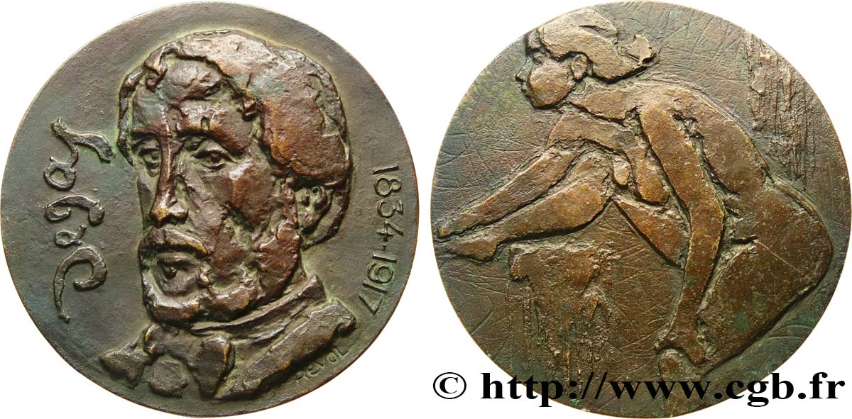 ARTISTES : GRAVEURS, PEINTRES, SCULPTEURS Médaille, Edgar Degas TTB+