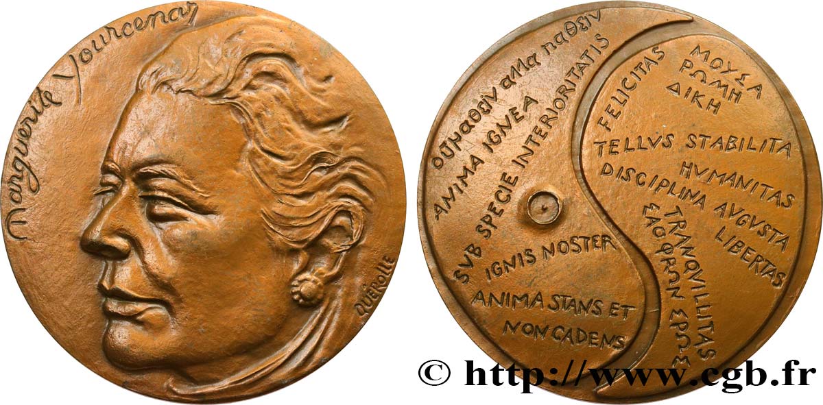 LITTÉRATURE : ÉCRIVAINS/ÉCRIVAINES - POÈTES Médaille, Marguerite Yourcenar SUP