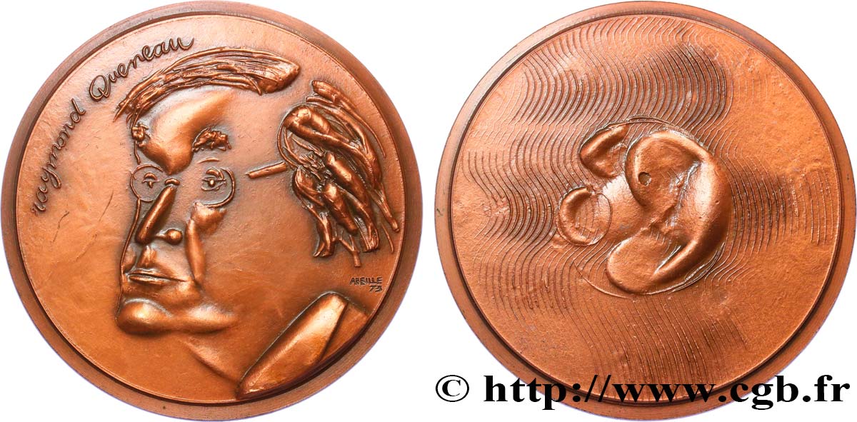 LITTÉRATURE : ÉCRIVAINS/ÉCRIVAINES - POÈTES Médaille, Raymond Queneau SUP