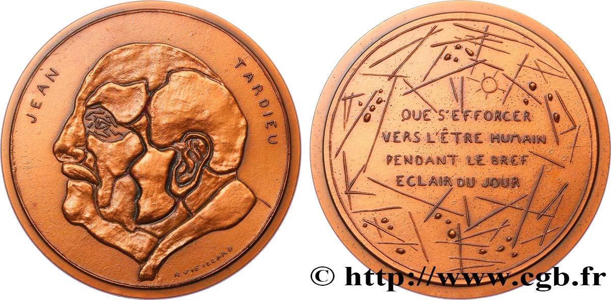 LITTÉRATURE : ÉCRIVAINS/ÉCRIVAINES - POÈTES Médaille, Jean Tardieu SUP