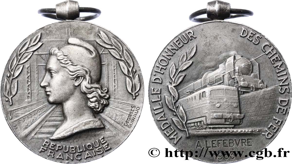 IV REPUBLIC Médaille d’honneur des Chemins de Fer XF