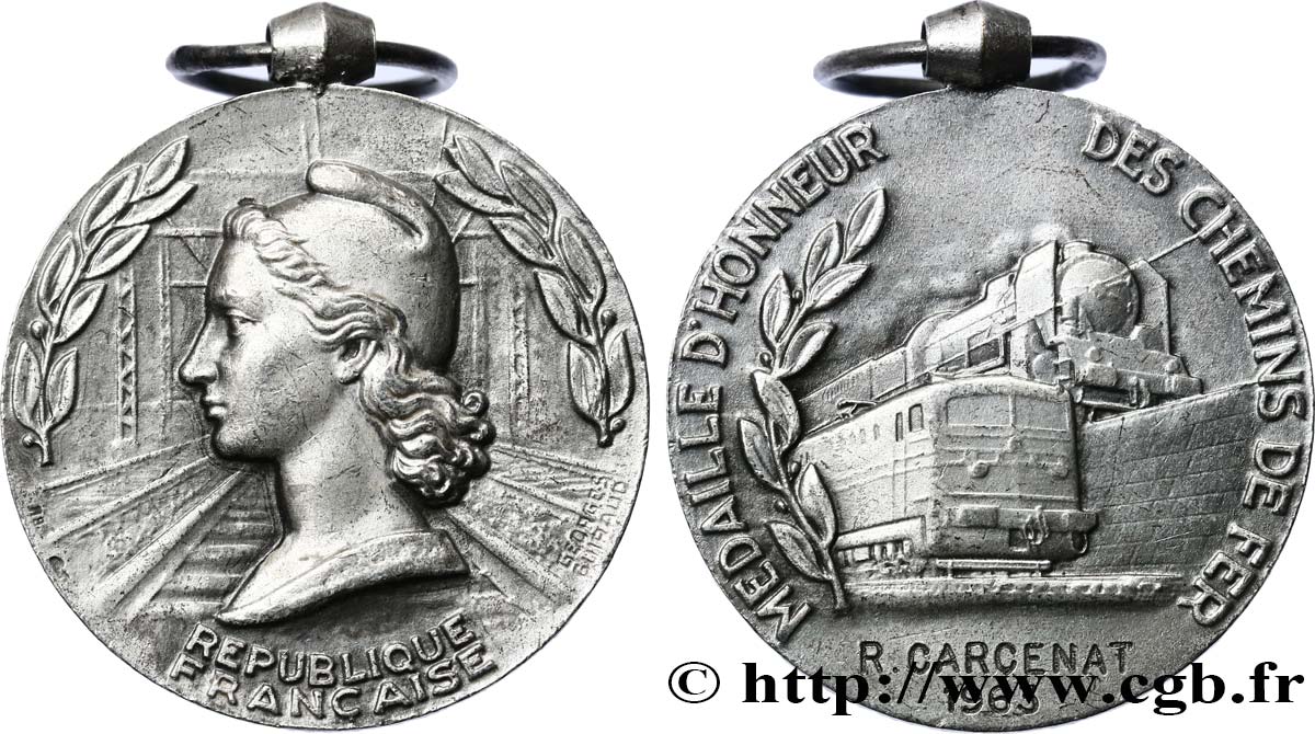 FUNFTE FRANZOSISCHE REPUBLIK Médaille d’honneur des Chemins de Fer SS