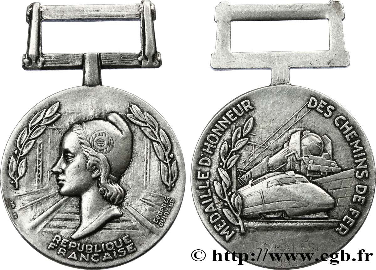 QUINTA REPUBBLICA FRANCESE Médaille d’honneur des Chemins de Fer BB