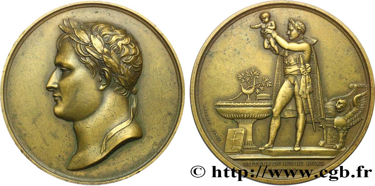 PREMIER EMPIRE / FIRST FRENCH EMPIRE Médaille, Baptême du roi de Rome, refrappe XF