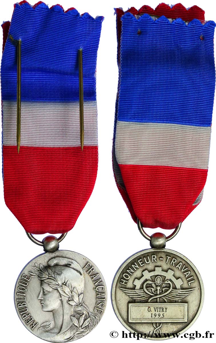 FUNFTE FRANZOSISCHE REPUBLIK Médaille d’honneur du travail, 20 ans SS