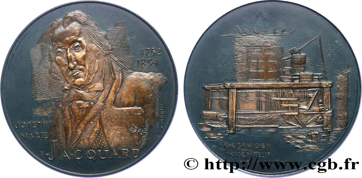 SCIENCES & SCIENTIFIQUES Médaille, Joseph Marie Jacquard VZ