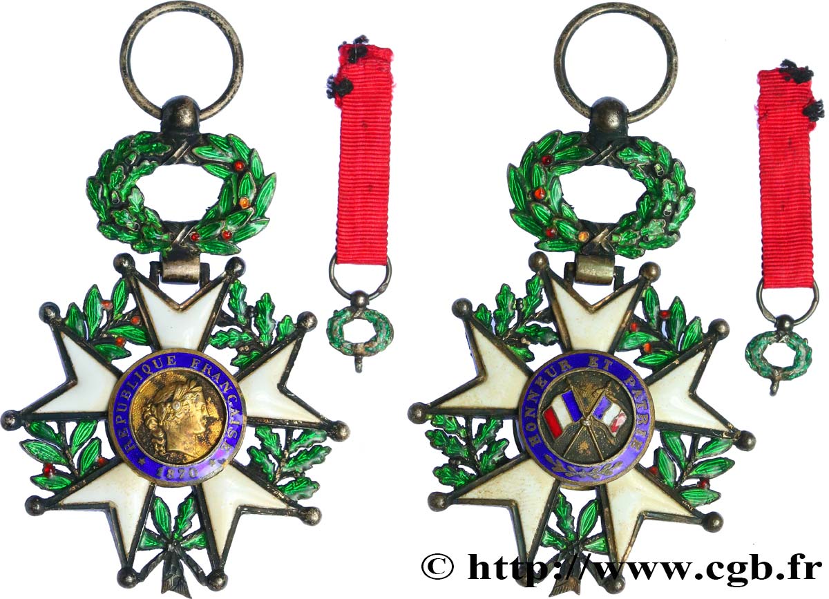 TROISIÈME RÉPUBLIQUE Médaille, Légion d’Honneur et sa miniature TTB+