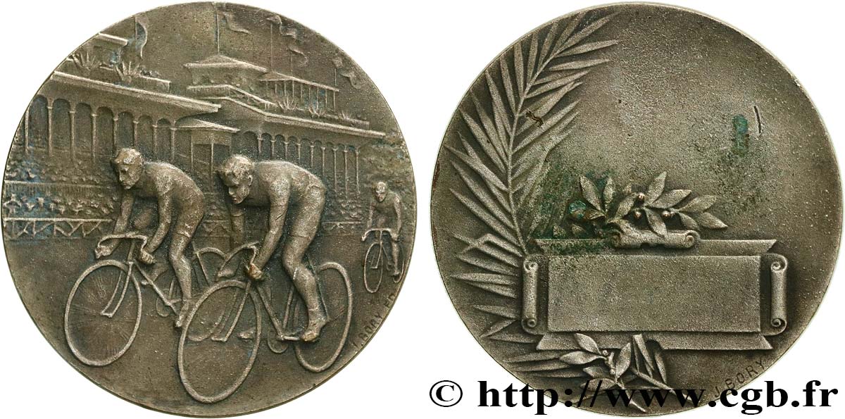 TROISIÈME RÉPUBLIQUE Médaille de récompense, cyclisme TTB