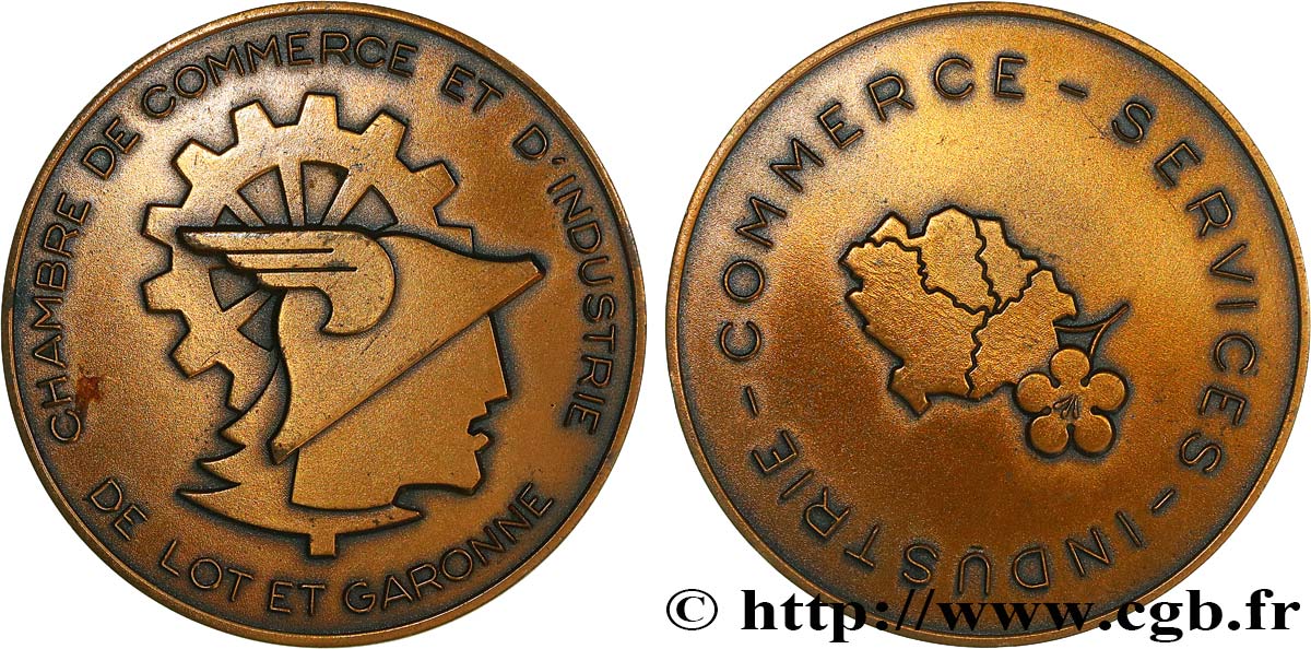 CHAMBERS OF COMMERCE / CHAMBRES DE COMMERCE Médaille, Chambre de commerce et d’industrie XF