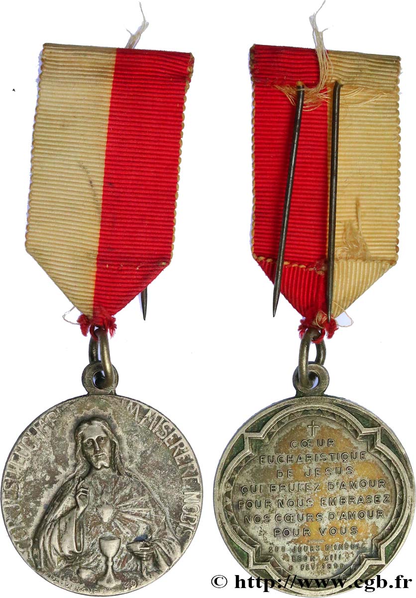 MÉDAILLES RELIGIEUSES Médaille, Coeur eucharistique de Jésus TTB+