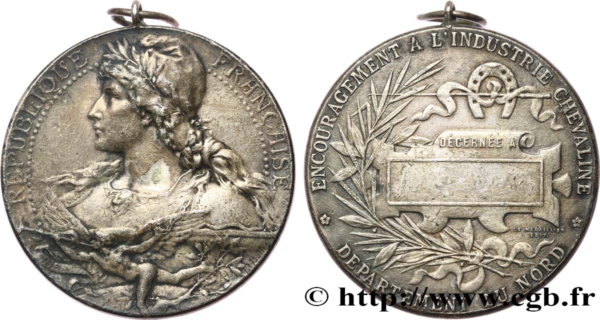 TROISIÈME RÉPUBLIQUE Médaille, Encouragement à l’industrie chevaline TTB