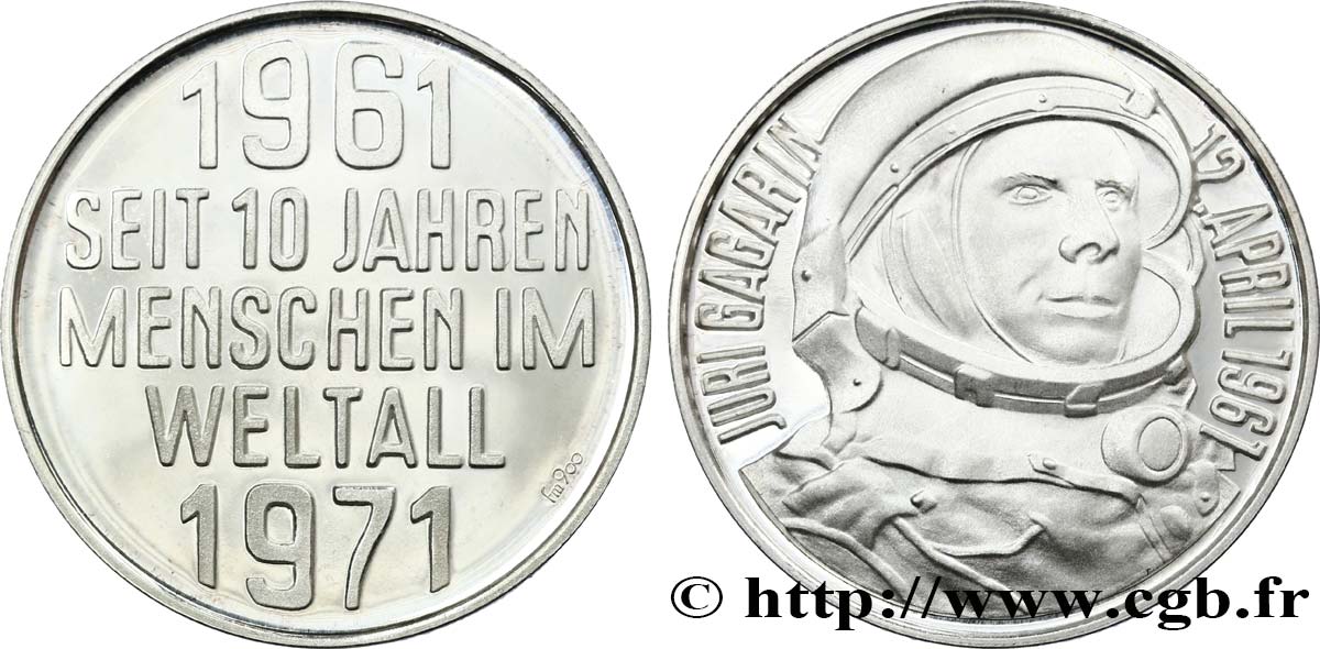 CONQUÊTE DE L ESPACE - EXPLORATION SPATIALE Médaille, Juri Gagarin MS