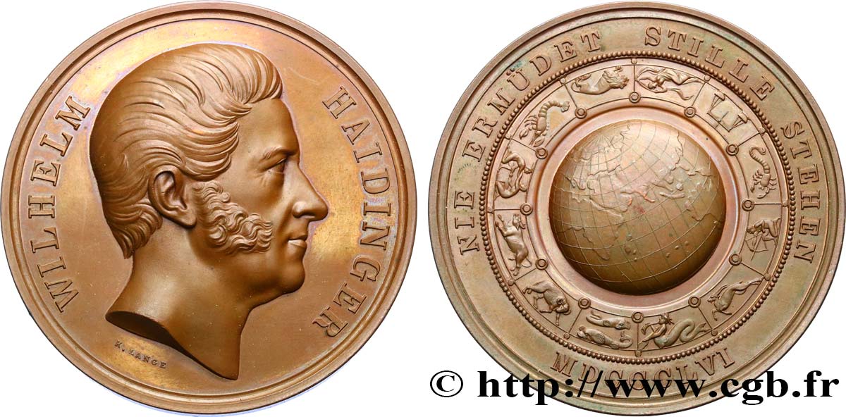 SCIENCE & SCIENTIFIC Médaille, Wilhelm Karl von Haidinger AU