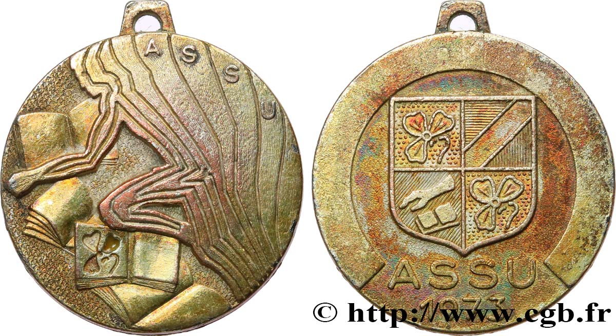 CINQUIÈME RÉPUBLIQUE Médaille, ASSU TTB