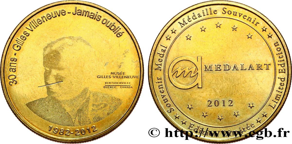 MÉDAILLES TOURISTIQUES Médaille touristique, Gilles Villeneuve TTB+