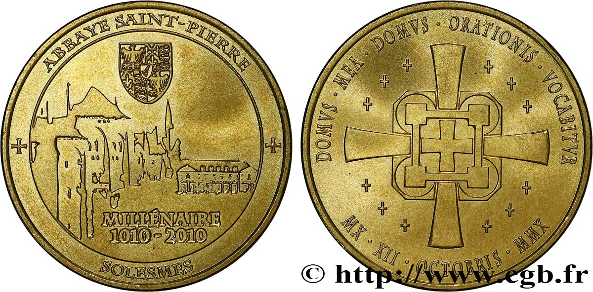 TOURISTIC MEDALS Médaille, Abbaye Saint-Pierre de Solesmes AU