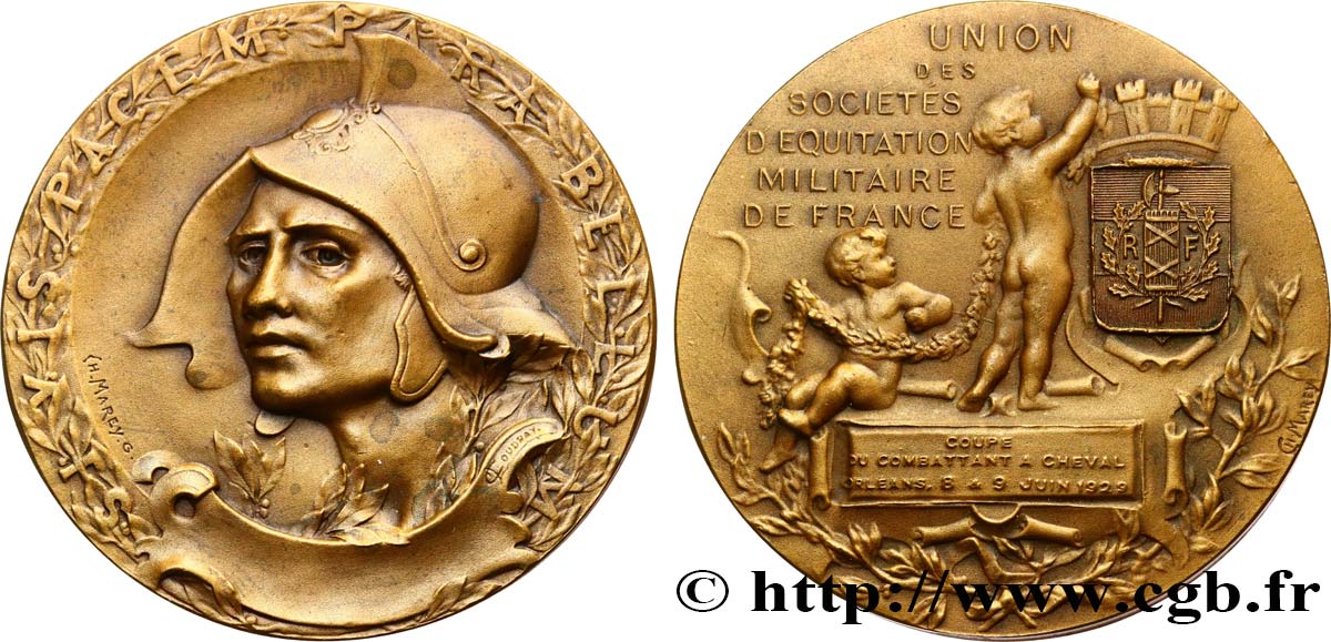 III REPUBLIC Médaille de récompense, Société d’équitation Militaire AU