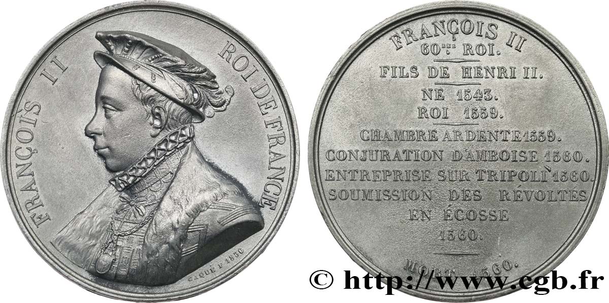 LUIGI FILIPPO I Médaille, Roi François II q.SPL