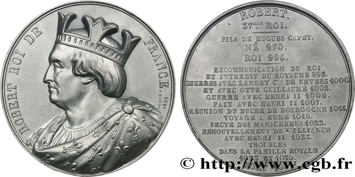 LUIGI FILIPPO I Médaille, Roi Robert II le Pieux q.SPL