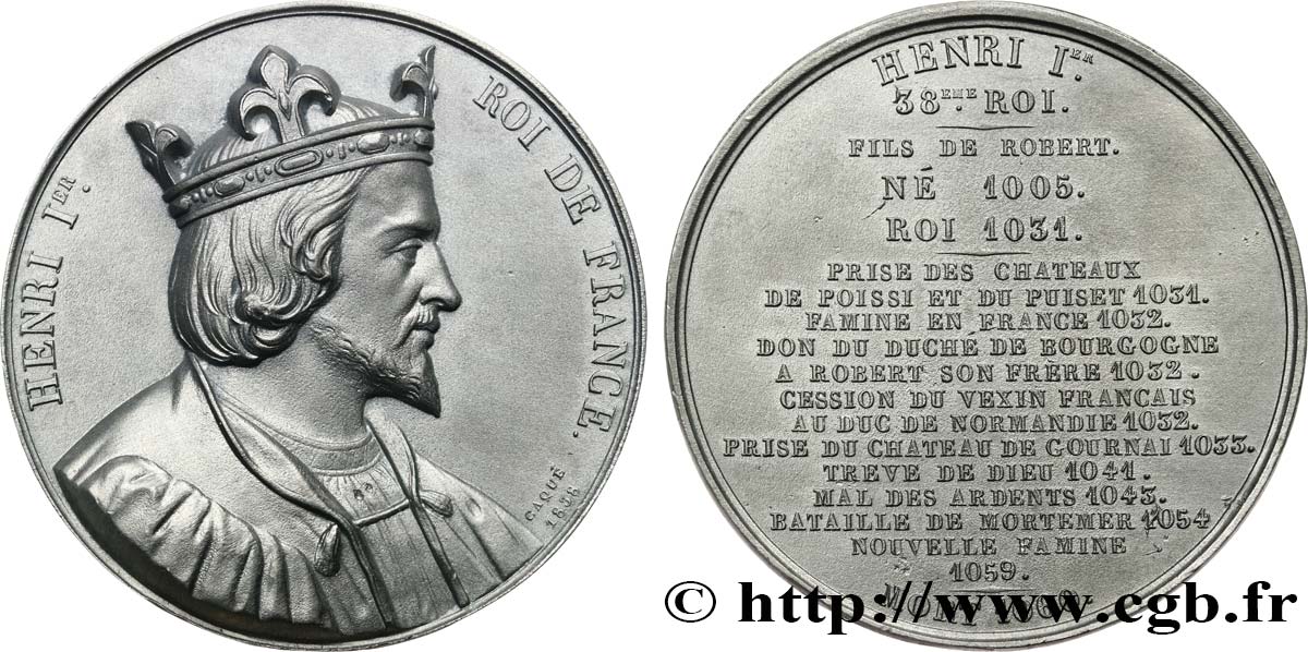 LUDWIG PHILIPP I Médaille, Roi Henri Ier fVZ