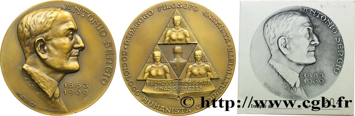 LITTÉRATURE : ÉCRIVAINS/ÉCRIVAINES - POÈTES Médaille, António Sérgio SUP