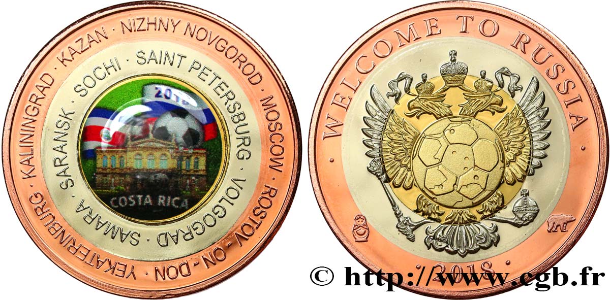 RUSSIAN FEDERATION Médaille, coupe du monde, football - Costa Rica MS