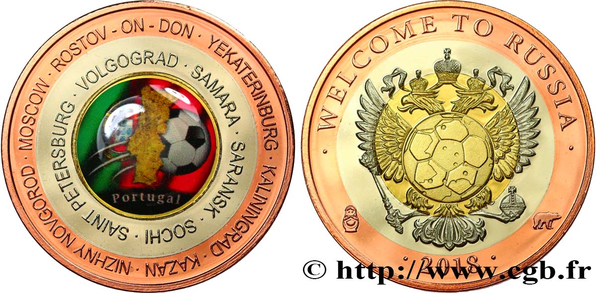 RUSSIAN FEDERATION Médaille, coupe du monde, football - Portugal MS