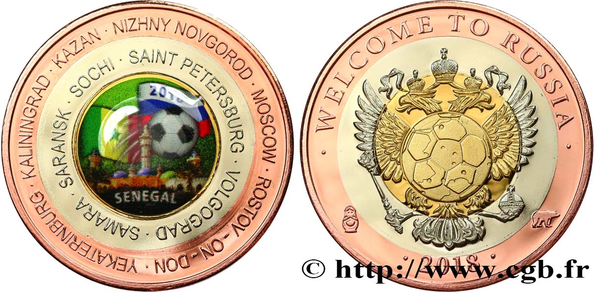 RUSSIAN FEDERATION Médaille, coupe du monde, football - Sénégal MS