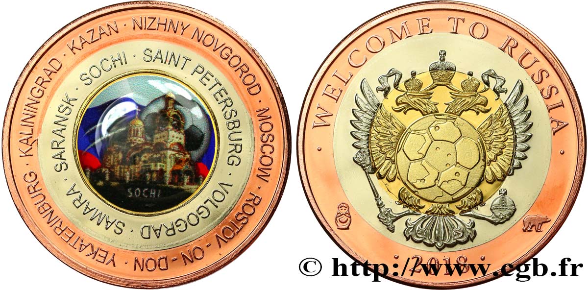 RUSSIAN FEDERATION Médaille, coupe du monde, football - Sotchi MS