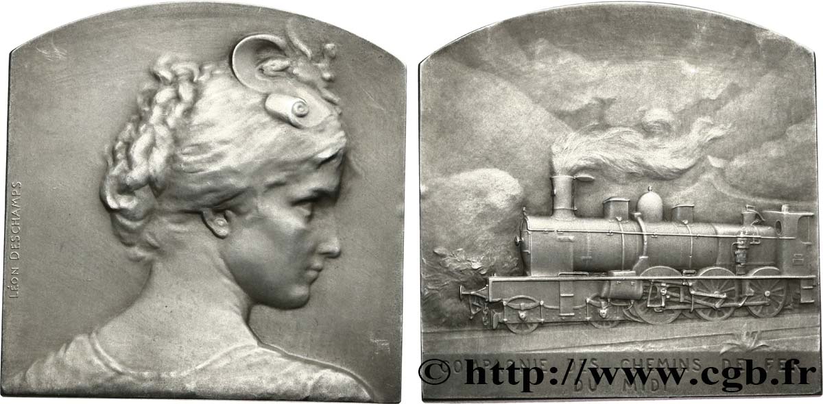 TRANSPORTS (TRAINS, BUS, TRAMWAYS, BATEAUX...) Plaquette, Compagnie des chemins de fer du midi TTB+