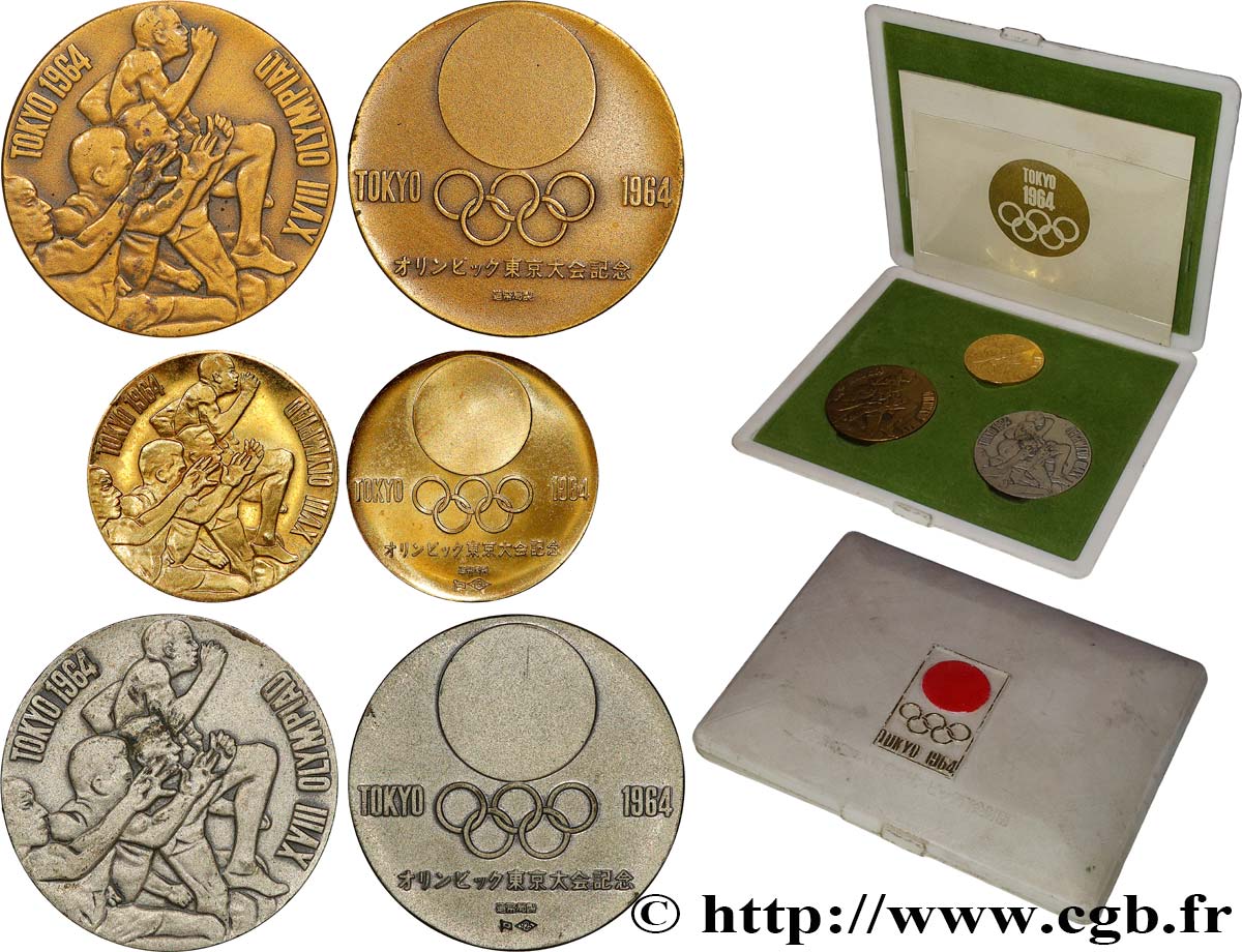 JAPAN Coffret de 3 médailles, Jeux Olympiques fVZ