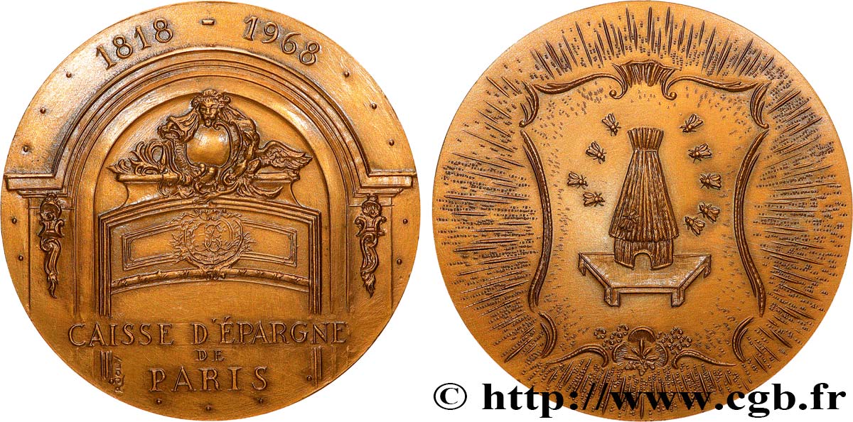 BANKS - CRÉDIT INSTITUTIONS Médaille, 150 ans de la Caisse d’Épargne AU