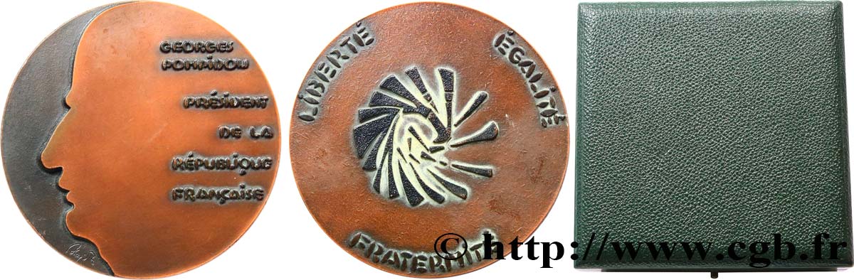 FUNFTE FRANZOSISCHE REPUBLIK Médaille, Georges Pompidou VZ