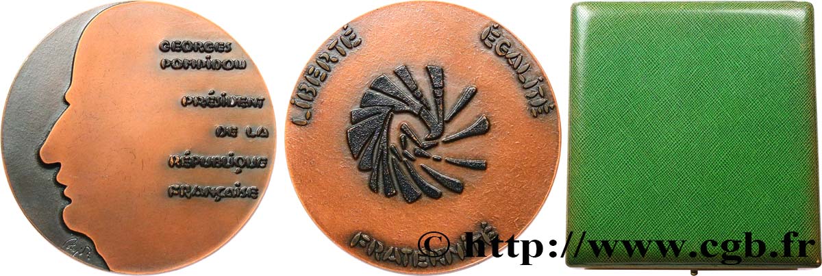 CINQUIÈME RÉPUBLIQUE Médaille, Georges Pompidou SUP