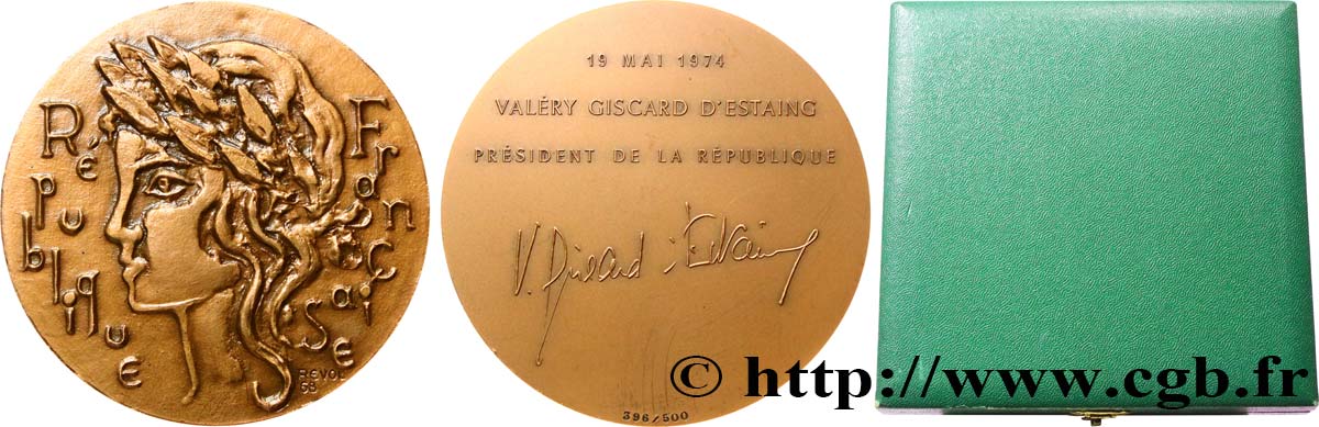 V REPUBLIC Médaille, Valéry Giscard d’Estaing AU