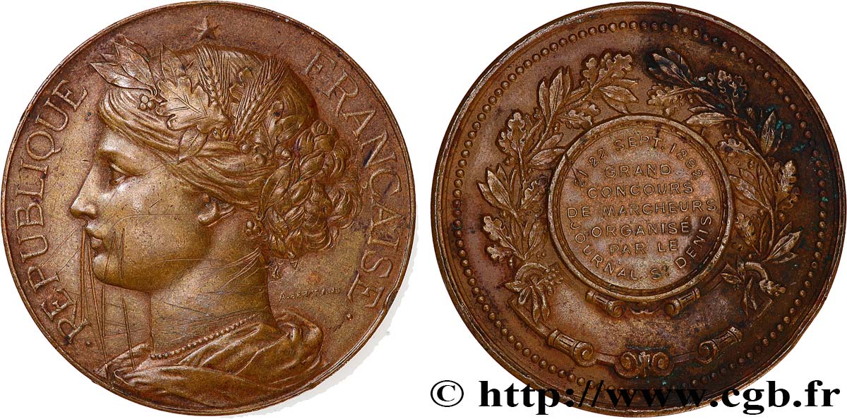 TROISIÈME RÉPUBLIQUE Médaille, Concours de marcheurs TTB