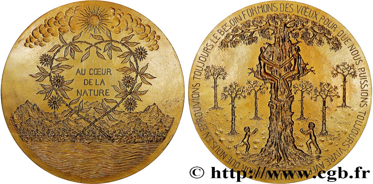 CINQUIÈME RÉPUBLIQUE Médaille, Au coeur de la Nature SUP