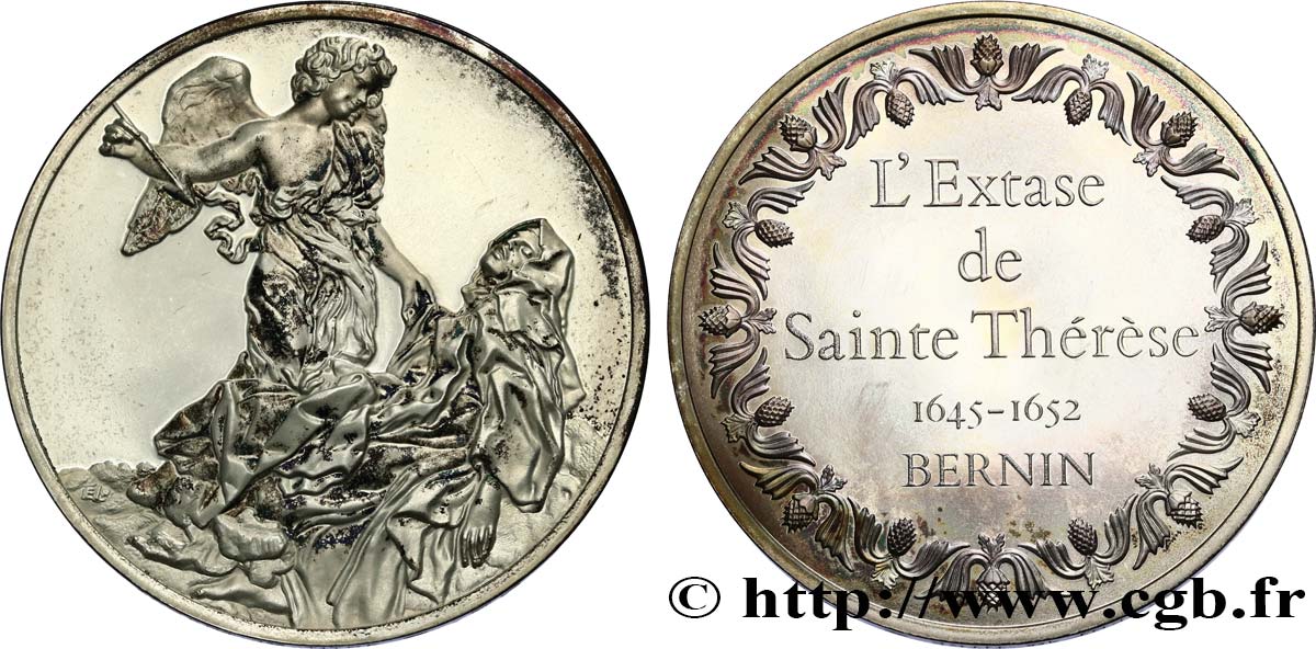 LES 100 PLUS GRANDS CHEFS-D OEUVRE Médaille, L’extase de Sainte Thérèse de Bernini SUP