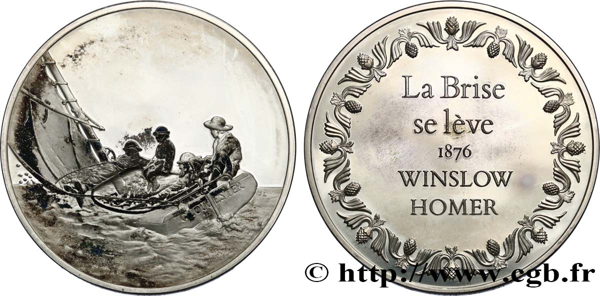 THE 100 GREATEST MASTERPIECES Médaille, La brise se lève de Homer AU