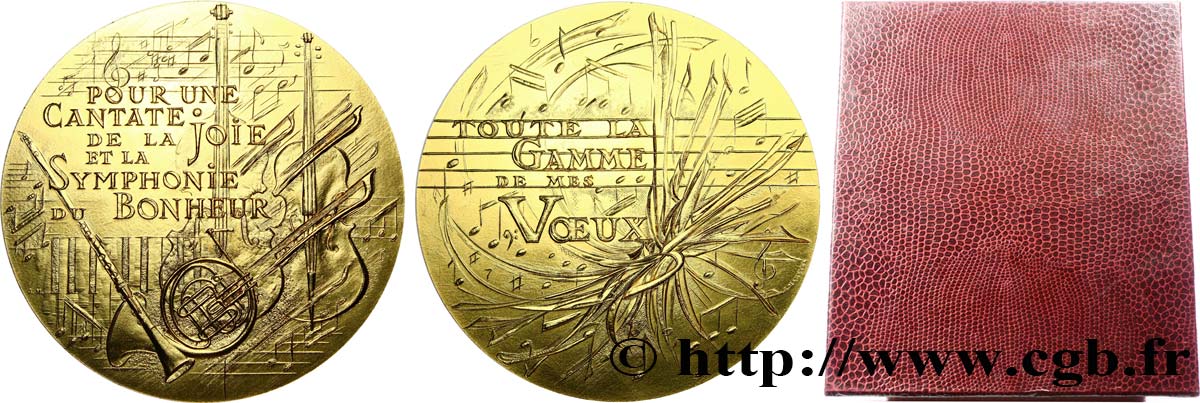 V REPUBLIC Médaille de vœux, Pour une cantate de la joie AU