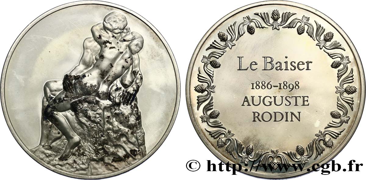 LES 100 PLUS GRANDS CHEFS-D OEUVRE Médaille, Le Baiser de Rodin SUP