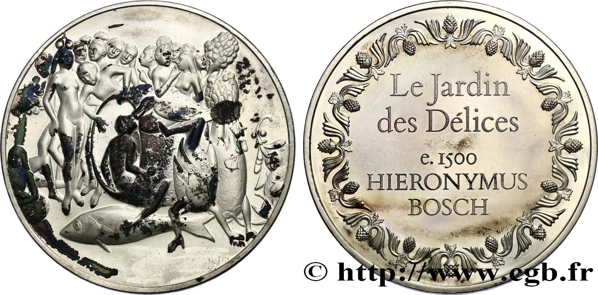 LES 100 PLUS GRANDS CHEFS-D OEUVRE Médaille, Le jardin des délices de Bosch SUP
