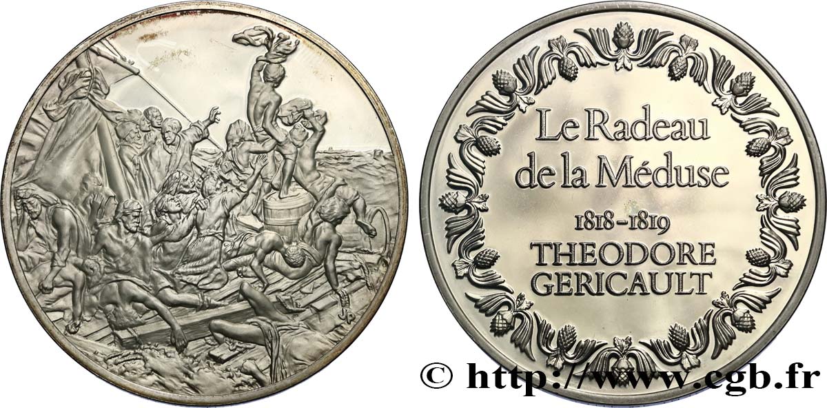 LES 100 PLUS GRANDS CHEFS-D OEUVRE Médaille, Le radeau de la Méduse de Géricault SUP